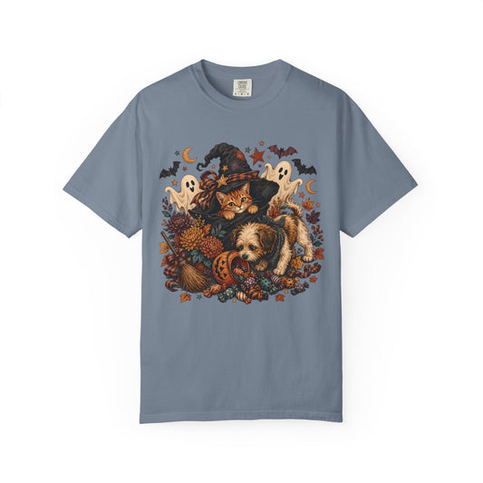 Tricks, Treats & Paws – Cute Halloween Dog & Cat T-Shirt