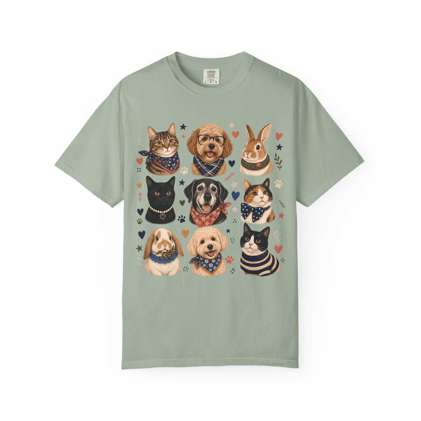 Boutique Pet Portrait Grid T-Shirt