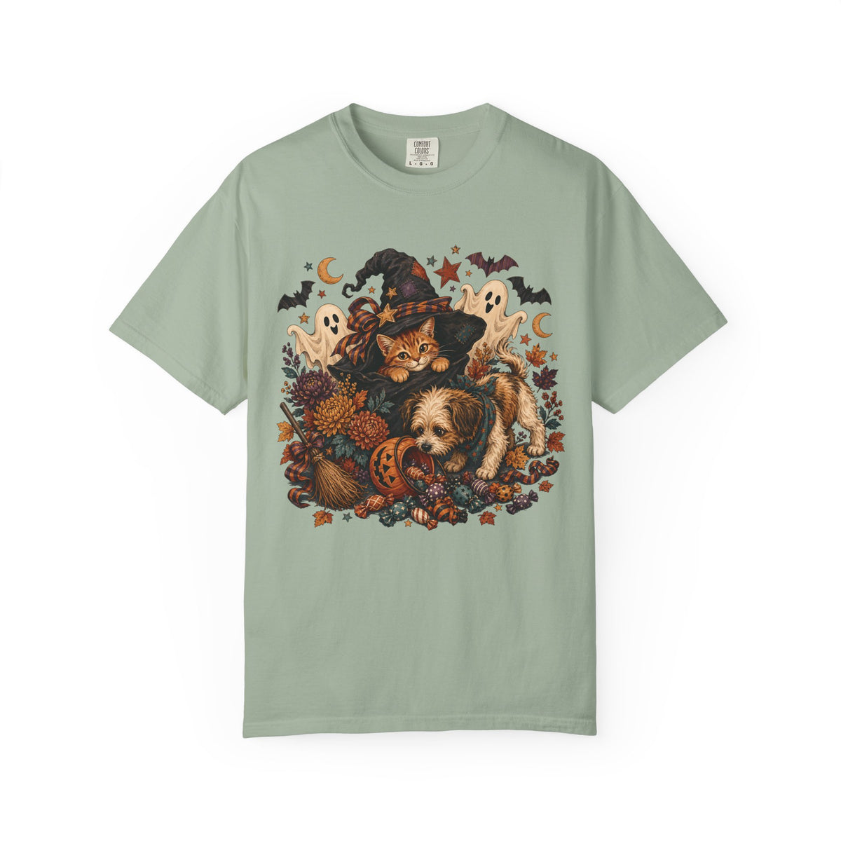 Tricks, Treats & Paws – Cute Halloween Dog & Cat T-Shirt
