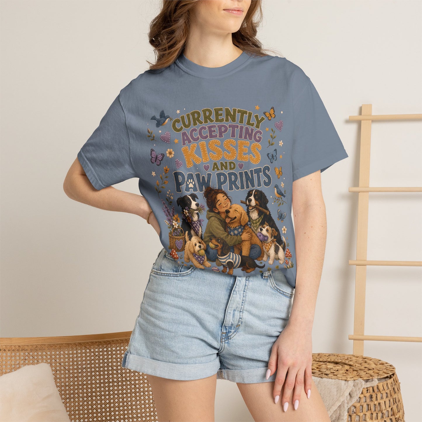 Accepting Kisses and Paw Prints T-Shirt Dog Mom
