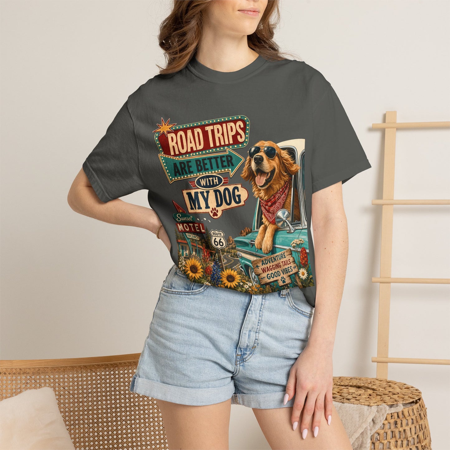 Road Trips Are Better With My Dog — Cute Pet Lover T-Shirt