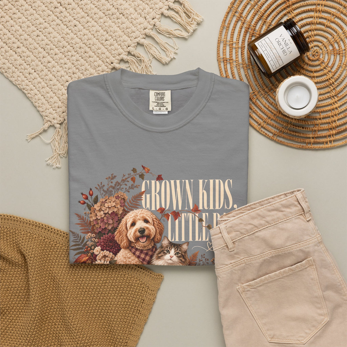 Grown Kids Little Paws T-Shirt – Empty Nester Dog & Cat Lover Tee
