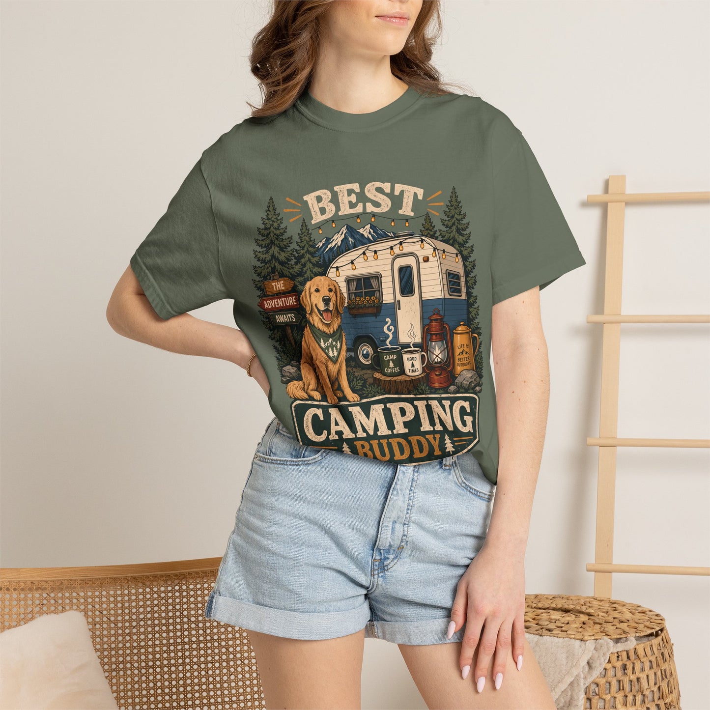 Best Camping Buddy Dog — Cute Pet Lover T-Shirt
