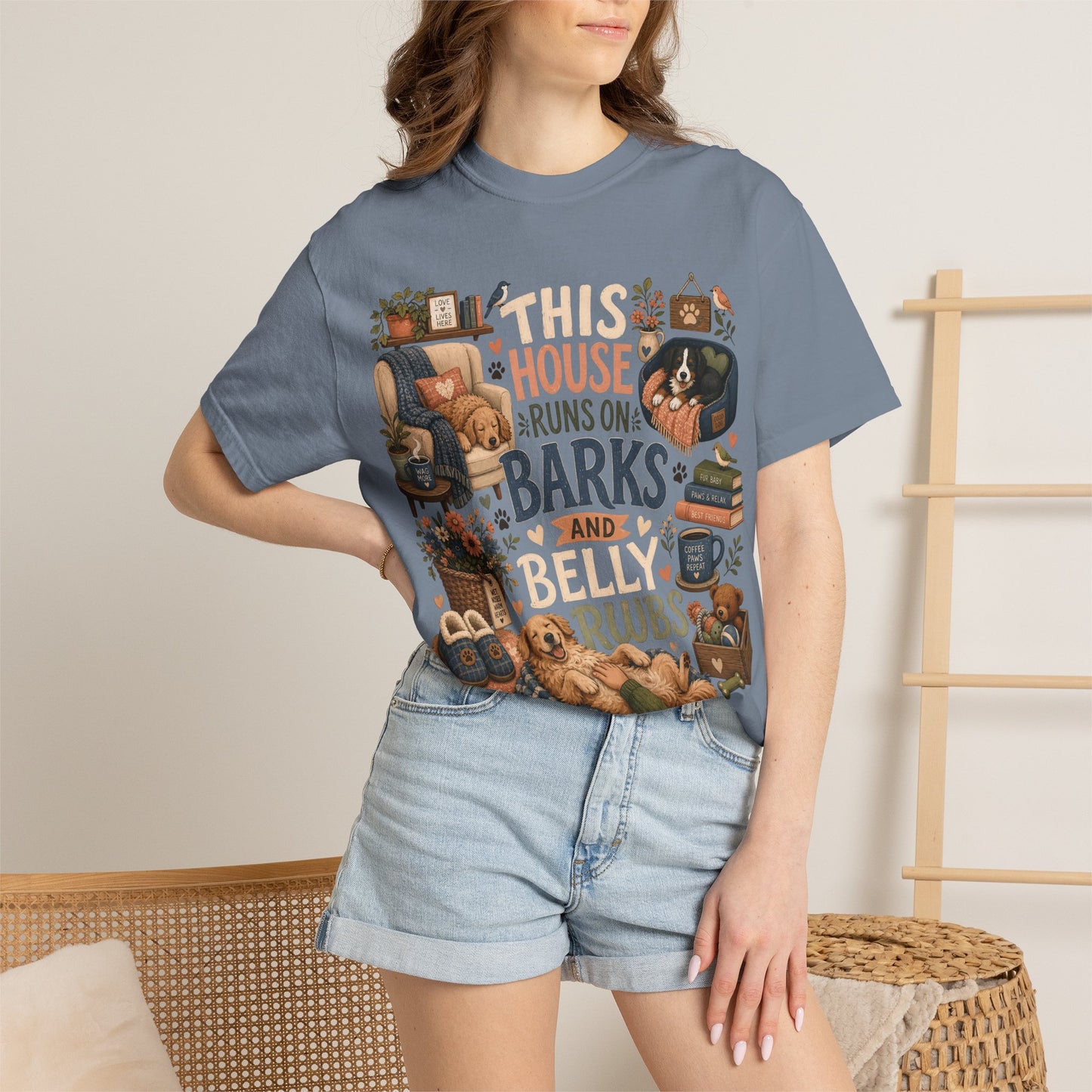 This House Runs on Barks and Belly Rubs T-Shirt Dog Mom