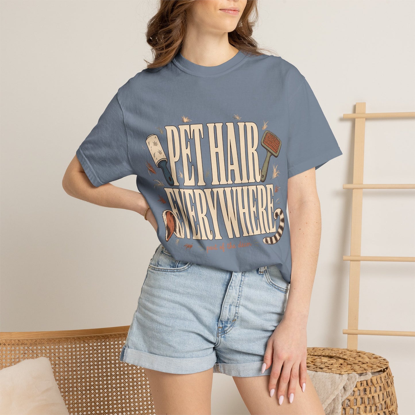 "Pet Hair Everywhere, Part of the Décor" Funny Pet Owner T-Shirt