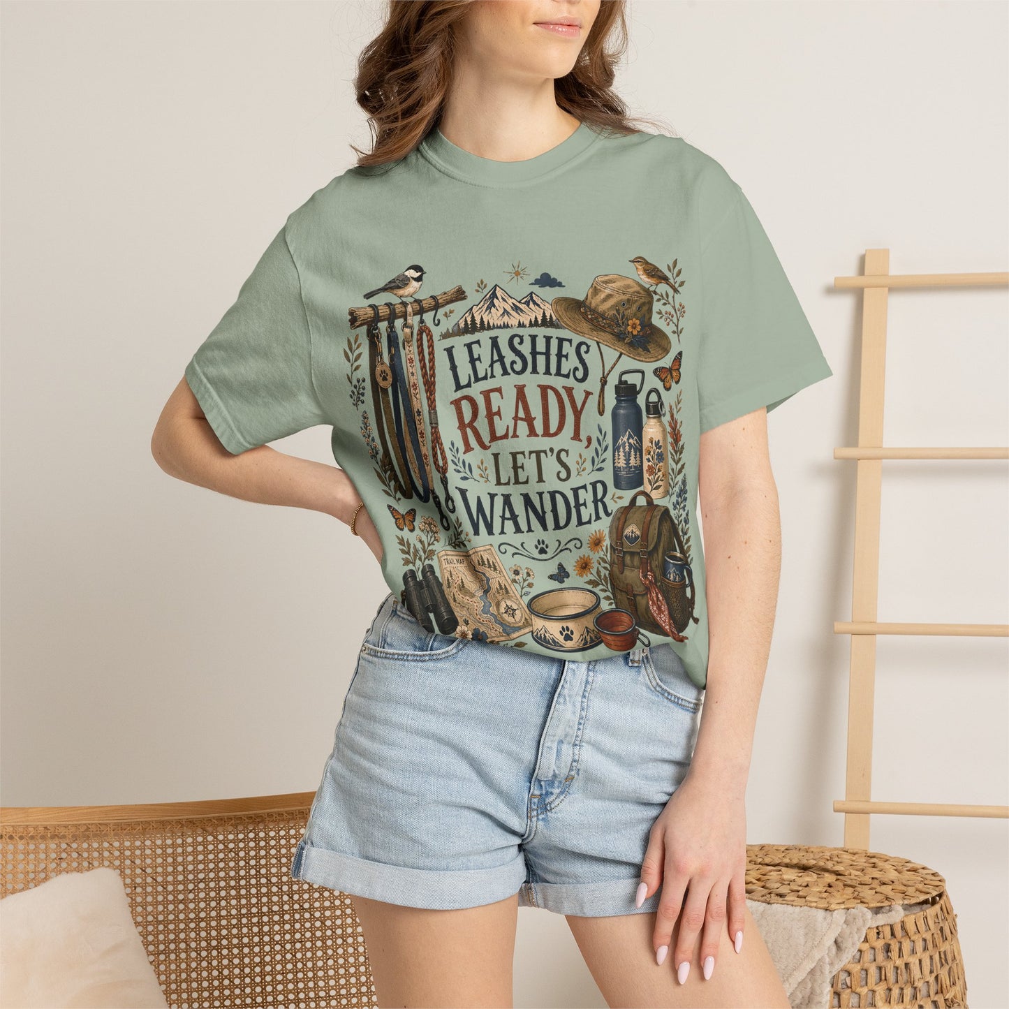 Leashes Ready Let’s Wander T-Shirt Dog Mom