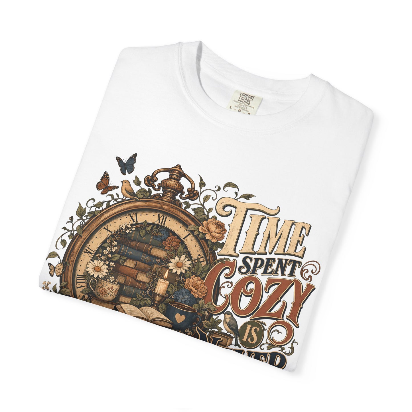 Time Spent Cozy Is Never Wasted — Cute Pet Lover T-Shirt