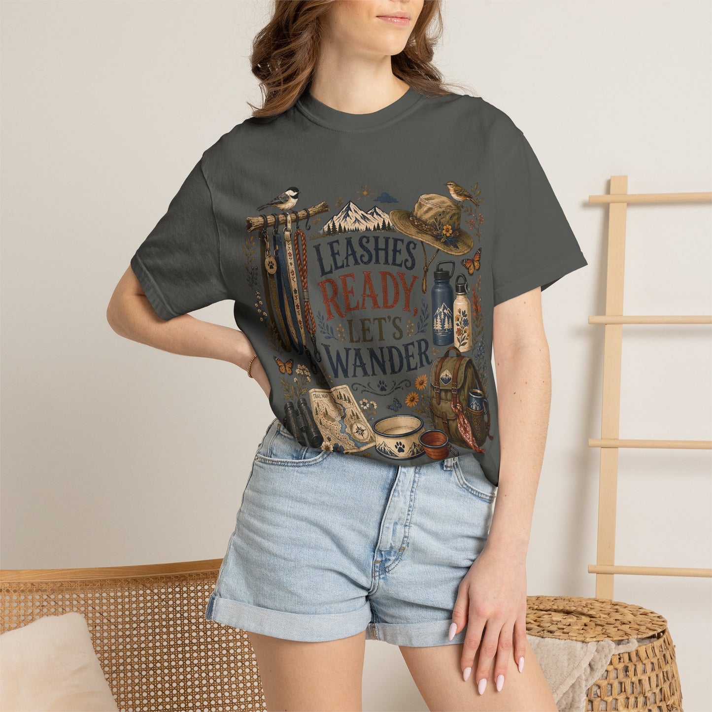 Leashes Ready Let’s Wander T-Shirt Dog Mom