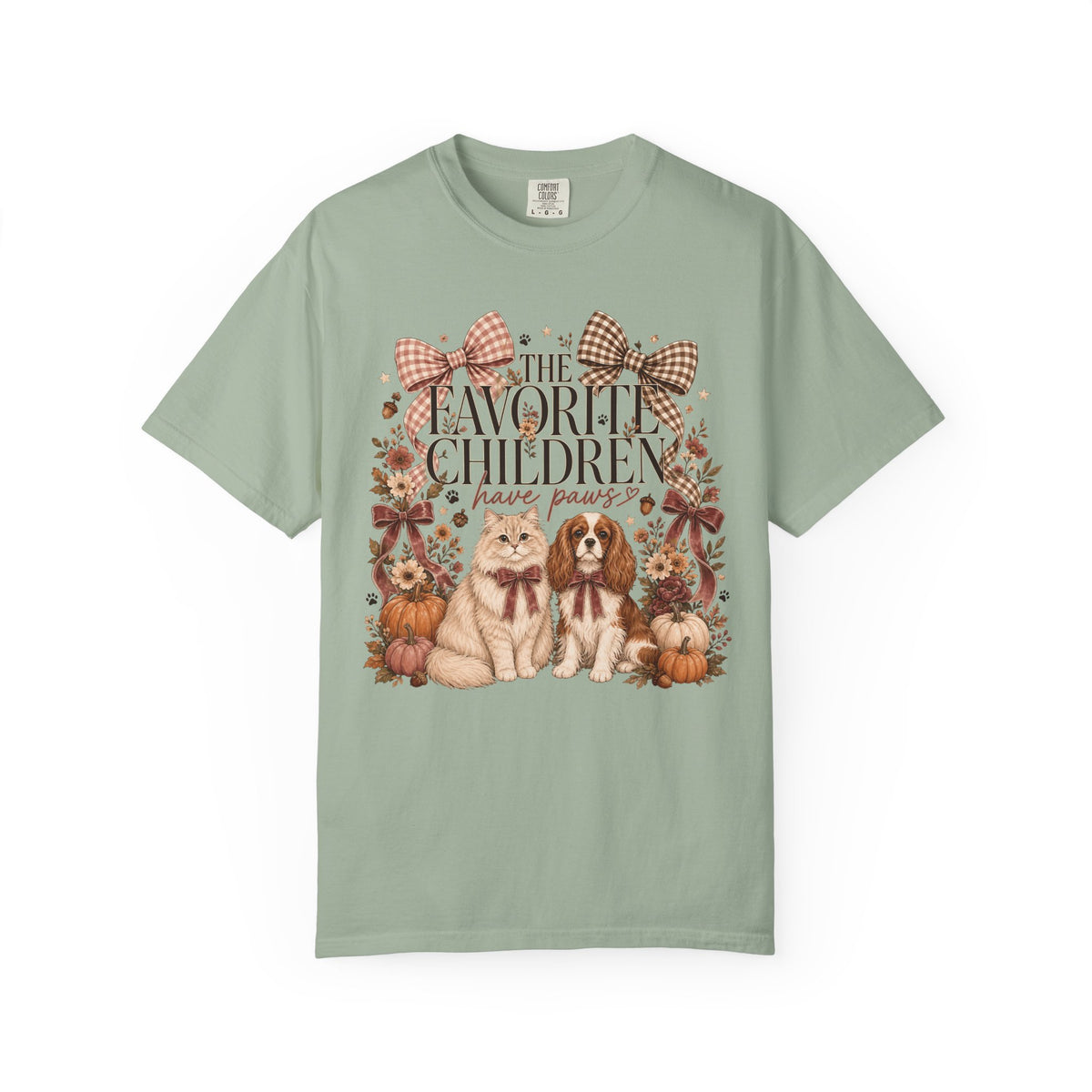The Favorite Children Have Paws T-Shirt – Cute Dog & Cat Mom Fall Tee