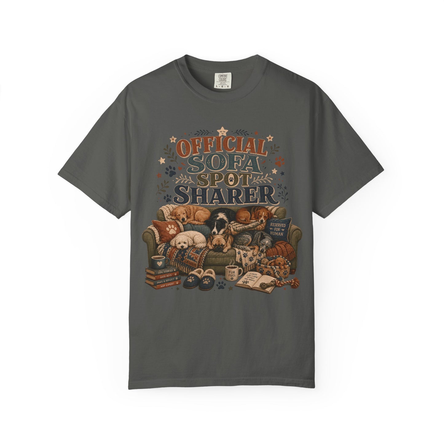 Official Sofa Spot Sharer T-Shirt Dog Mom
