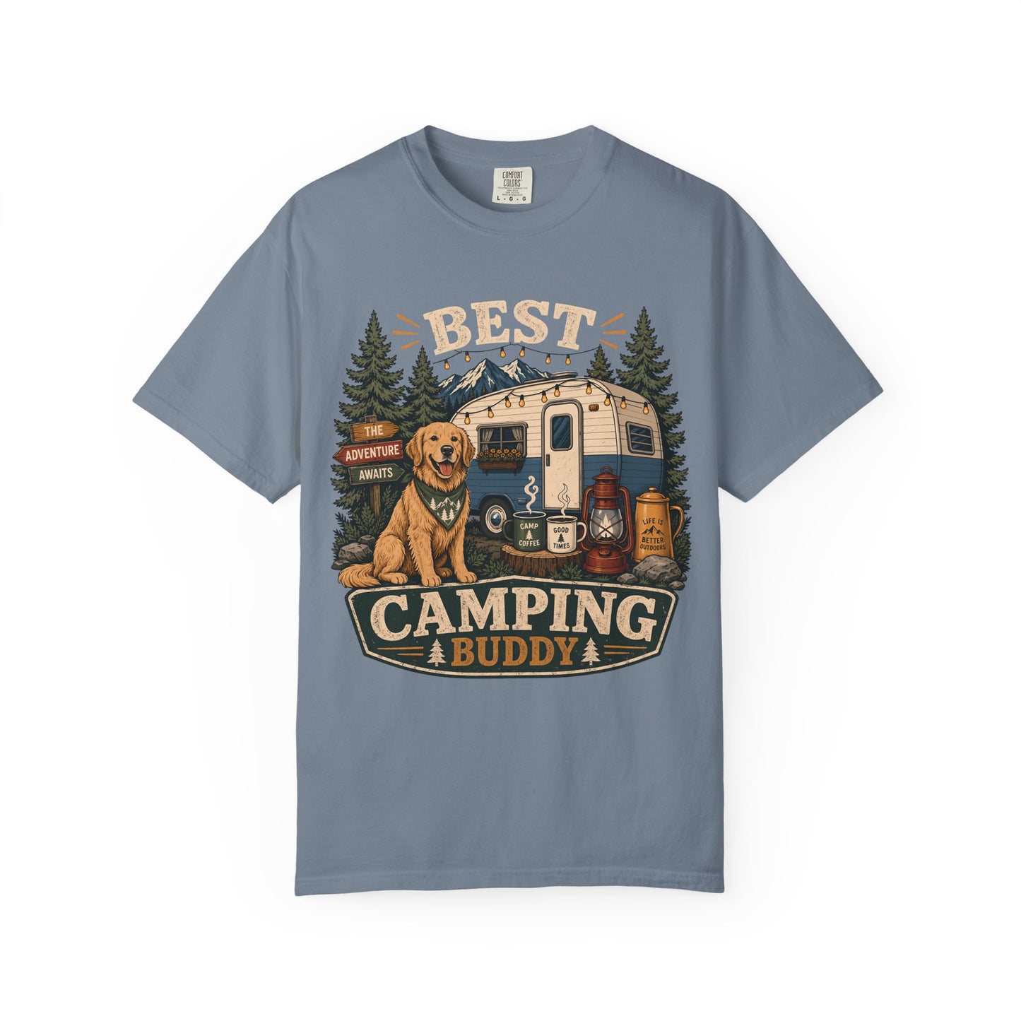Best Camping Buddy Dog — Cute Pet Lover T-Shirt