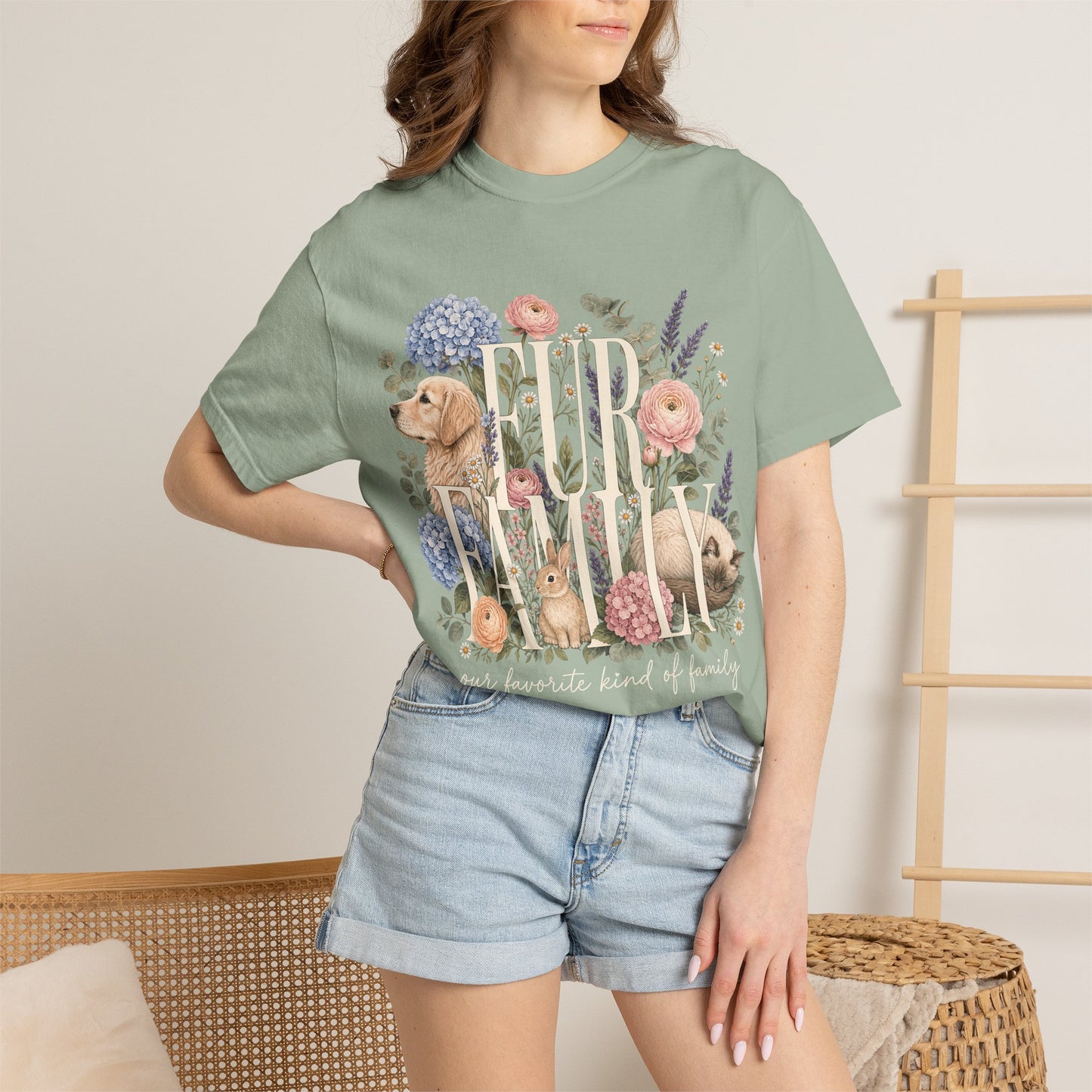 Fur Family Floral -Shirt