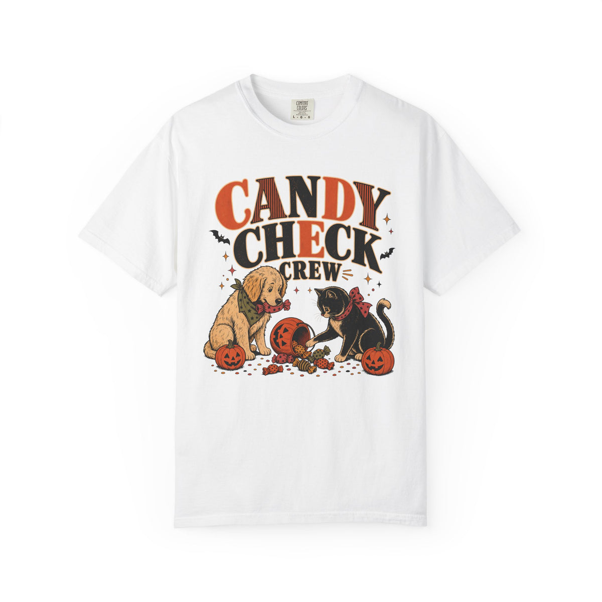 Candy Check Crew Halloween T-Shirt – Funny Dog & Cat Pet Lover Tee