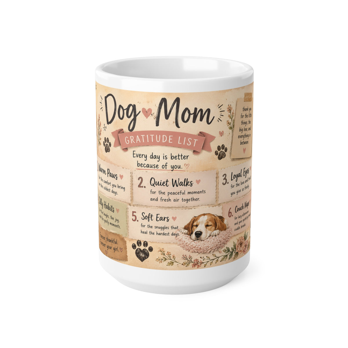 Dog Mom Gratitude List - 15oz Mug