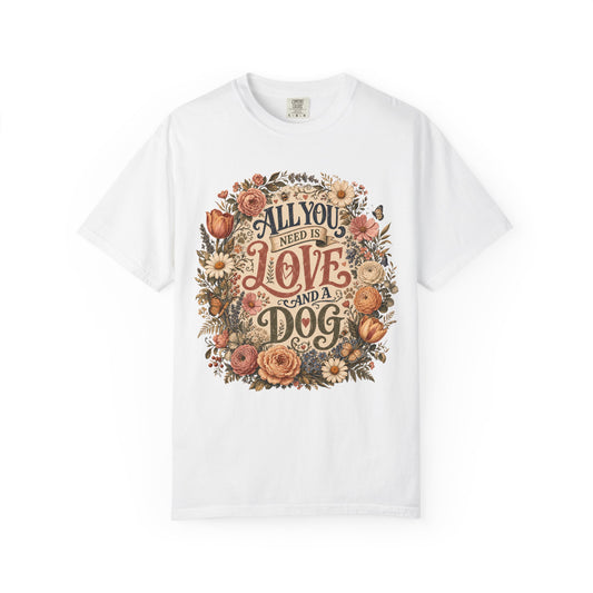 Floral Paw Print Dog Mom — Cute Pet Lover T-Shirt