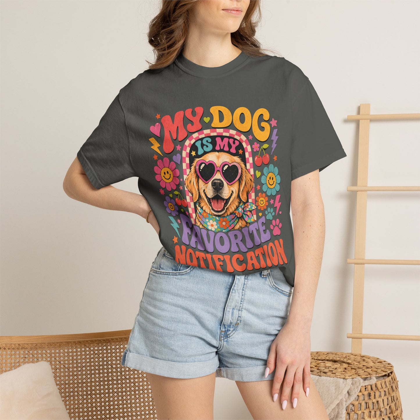 My Dog Is My Favorite Notification  — Cute Pet Lover T-Shirt