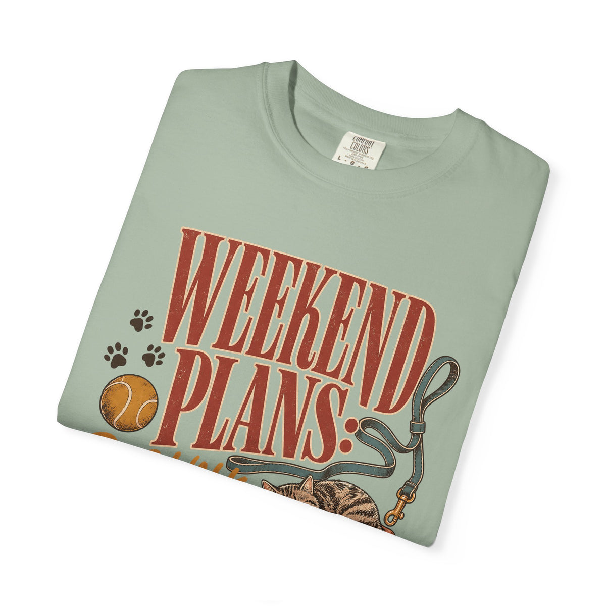 Weekend Plans Dog Walk Cat Nap Repeat T-Shirt – Funny Pet Parent Tee