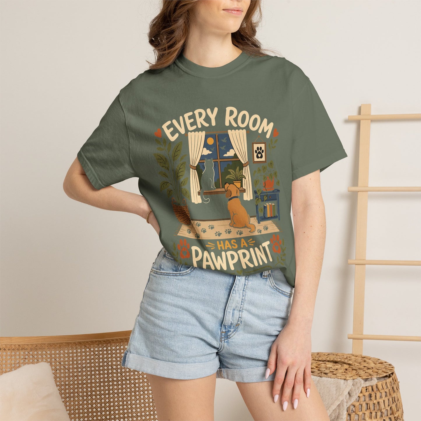 Every Room Has a Pawprint — Cute Pet Lover T-Shirt