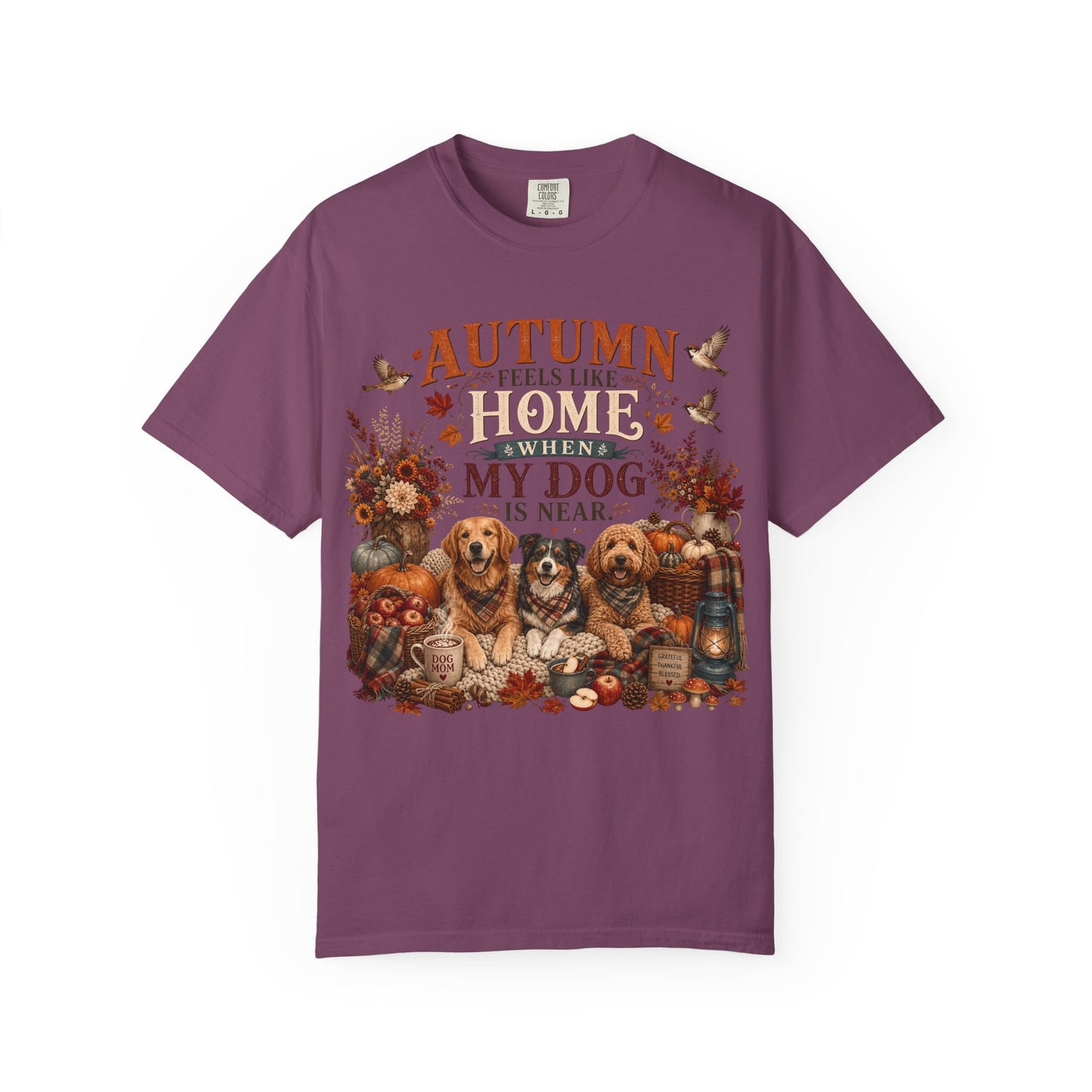 Autumn Feels Like Home Dog T-Shirt