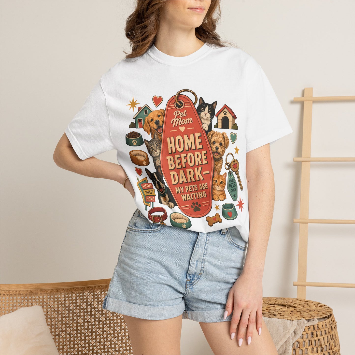 Home Before Dark Pet Mom — Cute Pet Lover T-Shirt