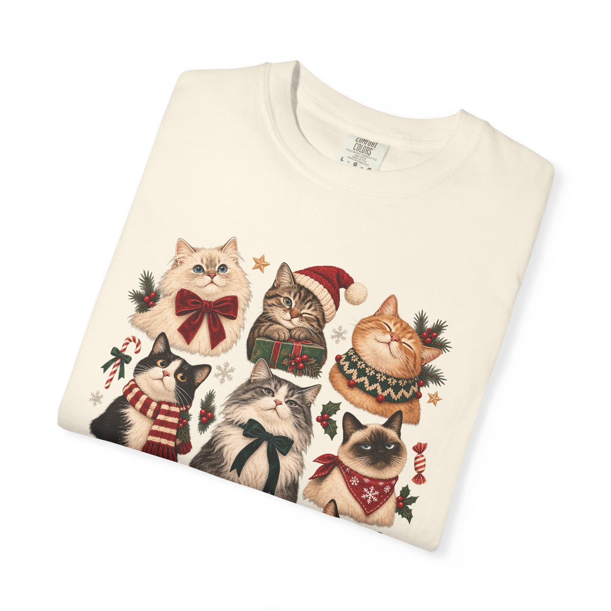 Christmas Cats T-Shirt – Festive Cat Lover & Multi-Cat Family Tee