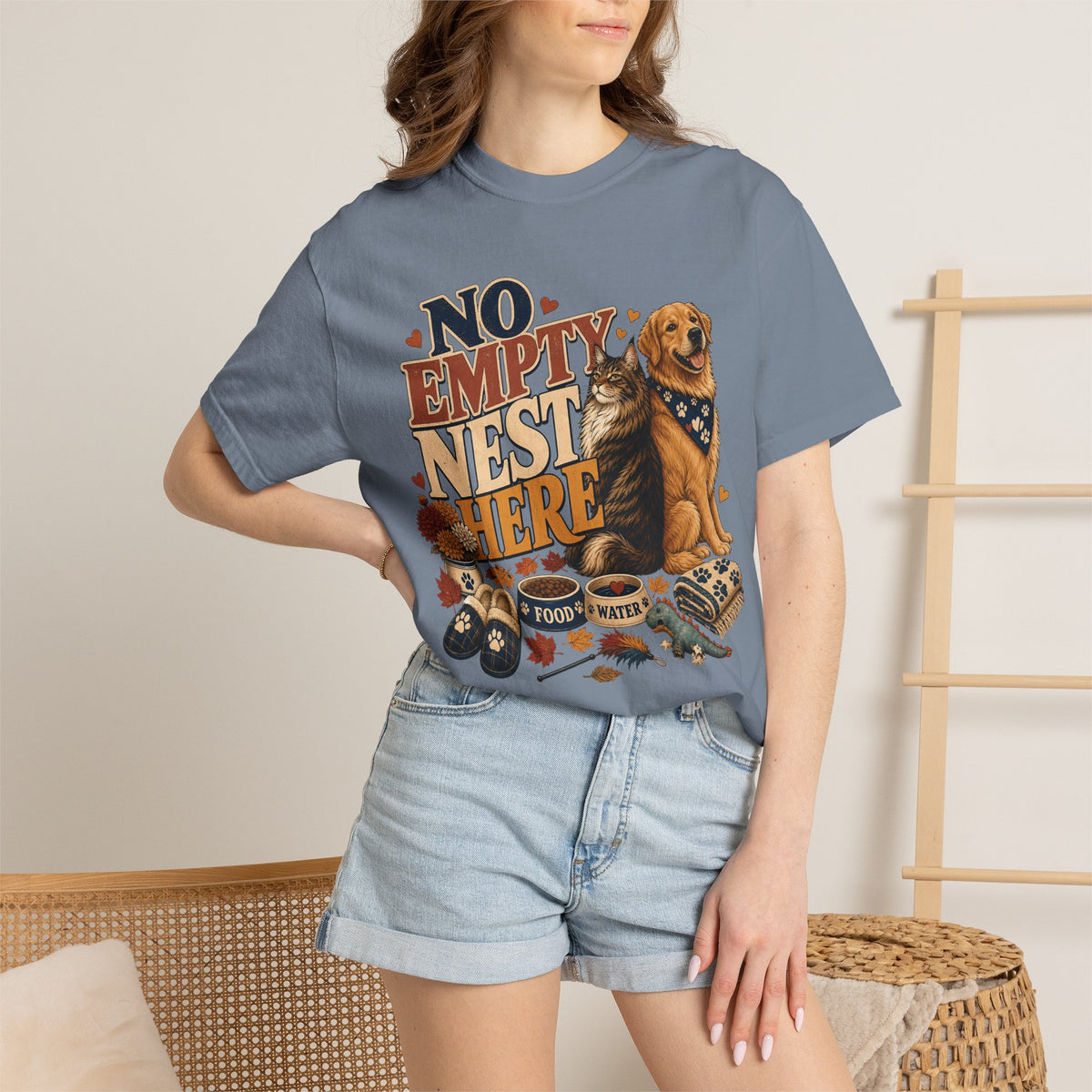 No Empty Nest Here – Funny Dog & Cat Pet Parent T-Shirt