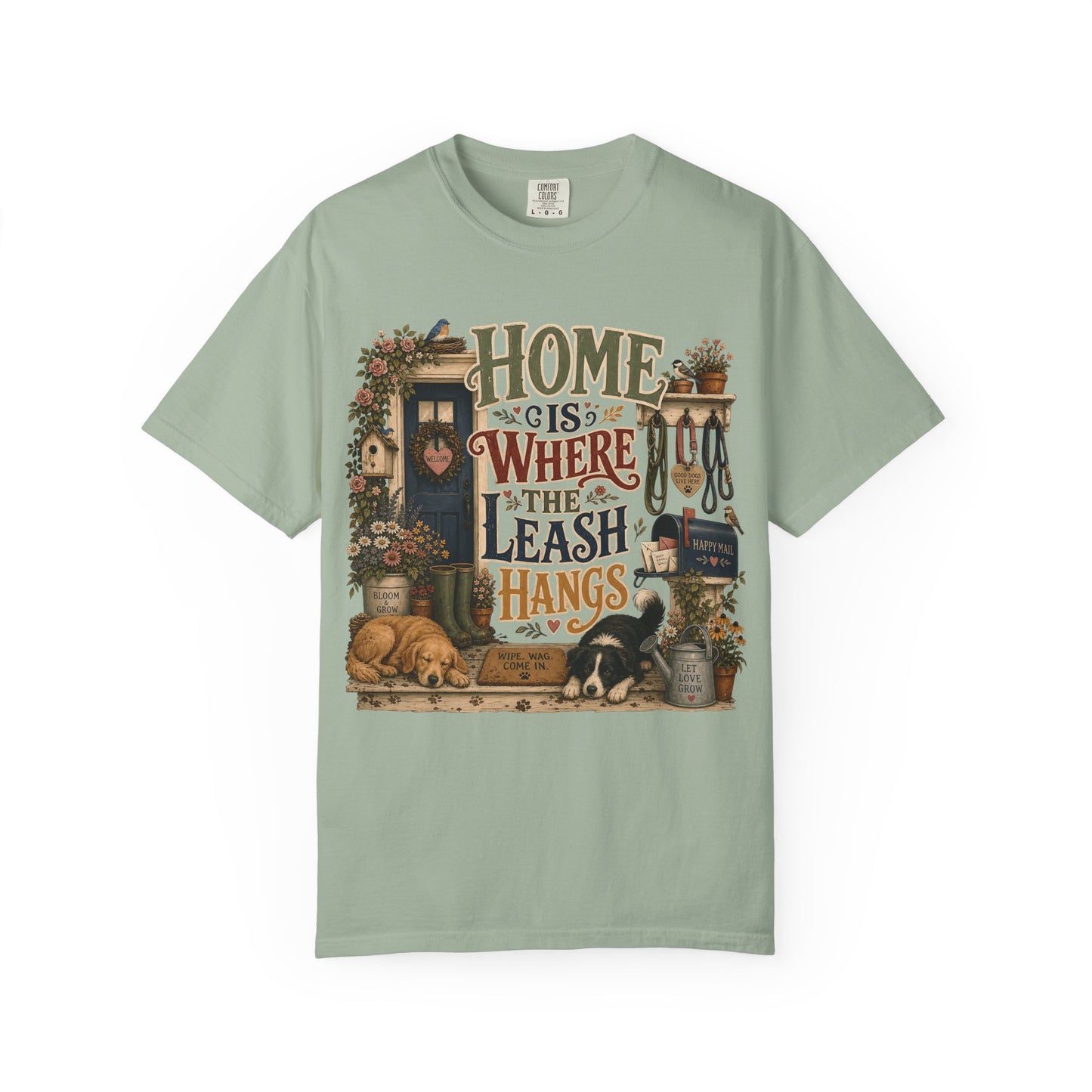 Home Is Where the Leash Hangs Shirt T-Shirt Dog Mom