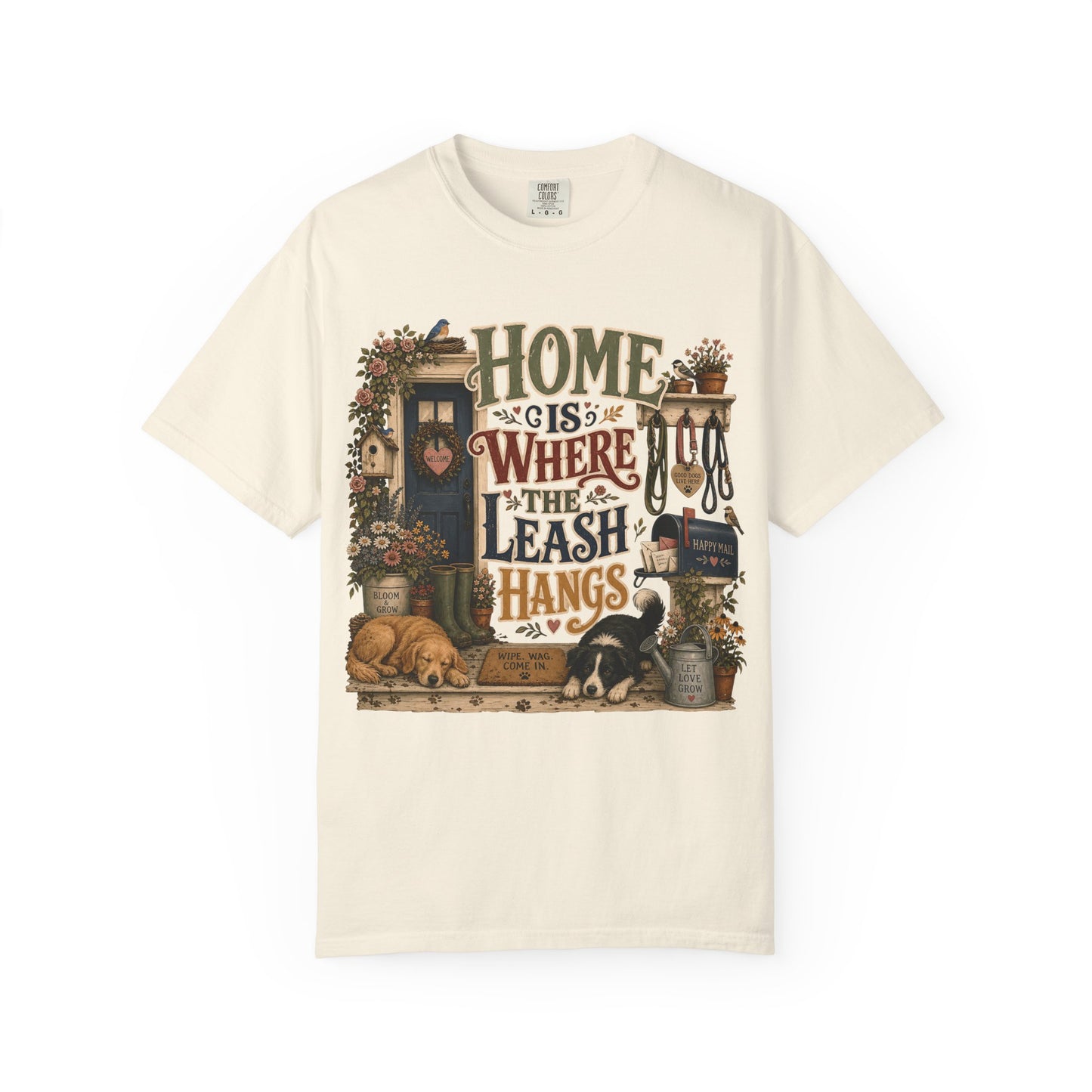 Home Is Where the Leash Hangs Shirt T-Shirt Dog Mom