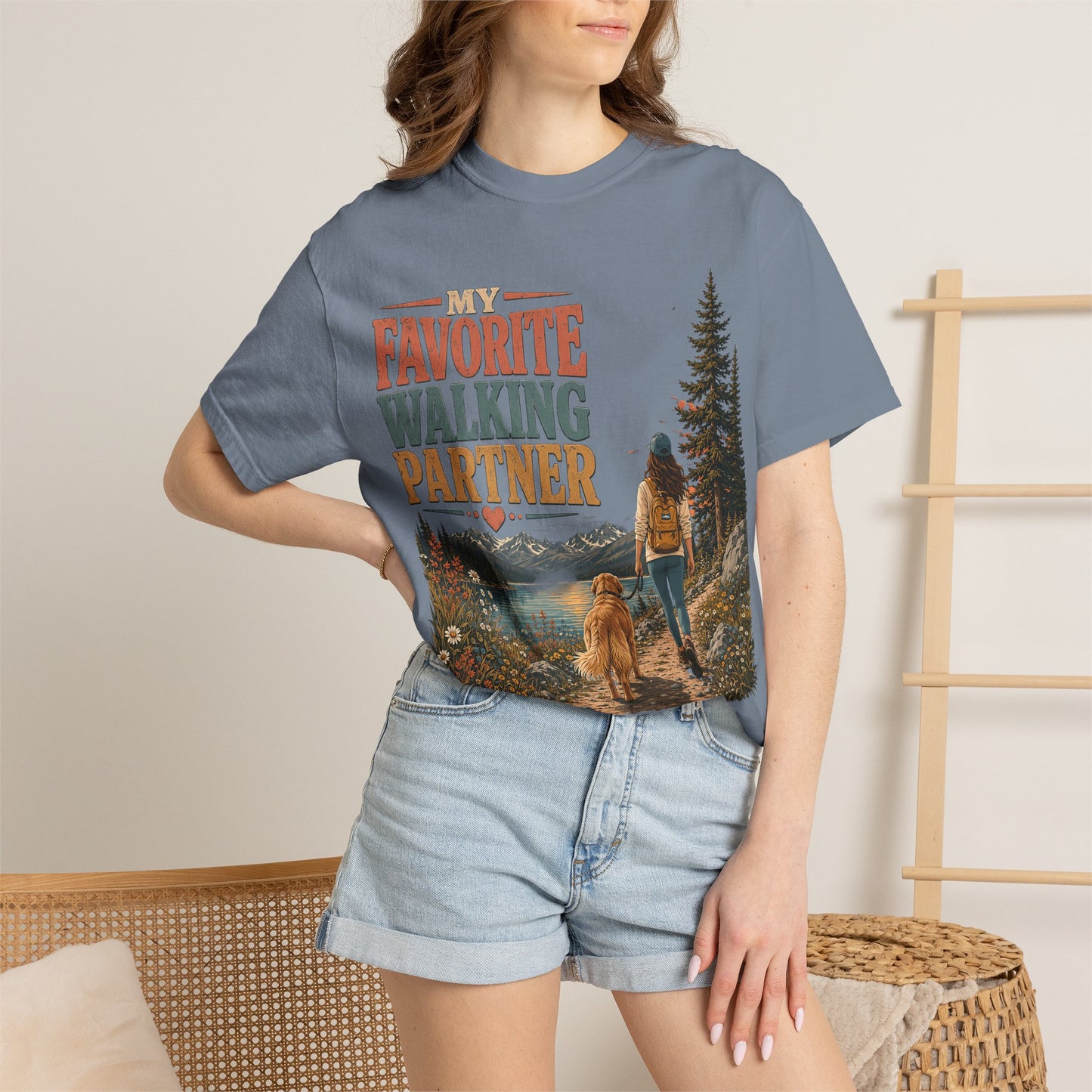My Favorite Walking Partner — Cute Pet Lover T-Shirt