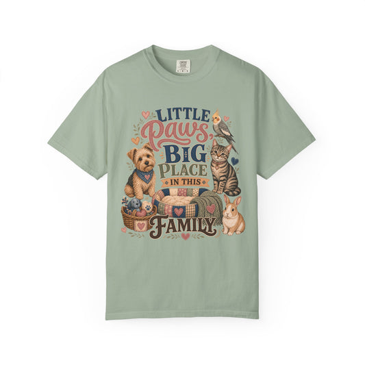 Little Paws Have a Big Place in This Family T-Shirt