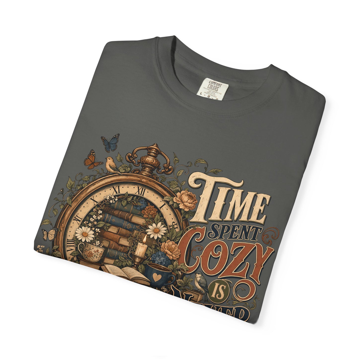 Time Spent Cozy Is Never Wasted — Cute Pet Lover T-Shirt