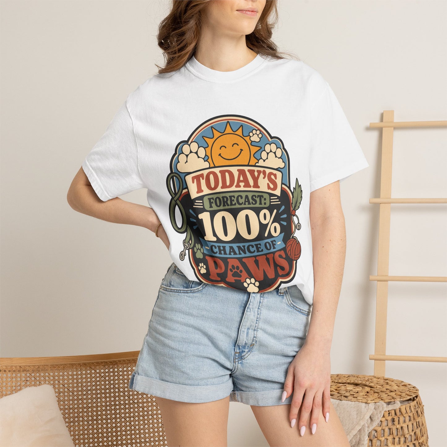 Today’s Forecast 100 Percent Chance of Paws - Cute Pet Lover T-Shirt