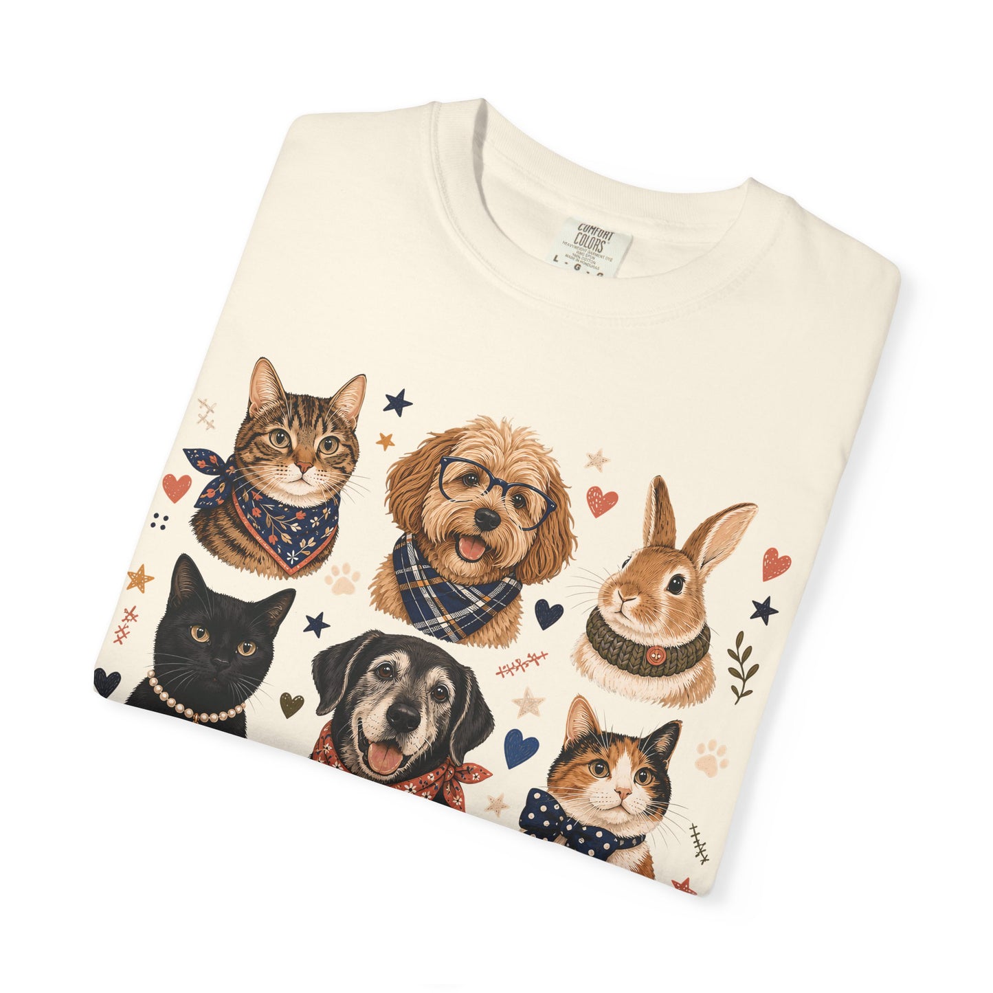 Boutique Pet Portrait Grid T-Shirt