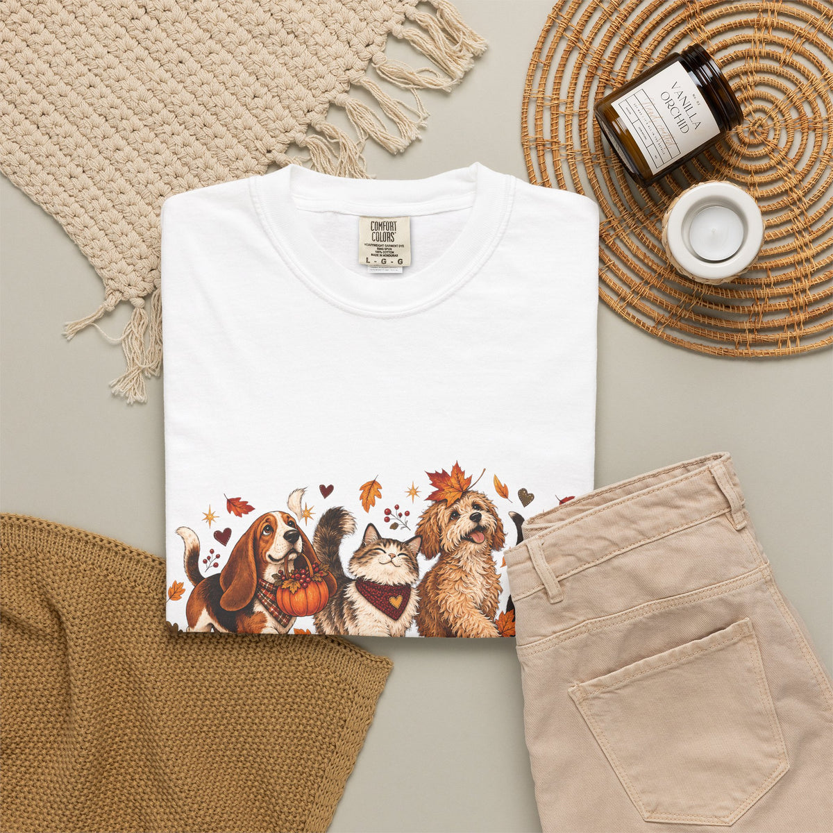 Home Is Where They Wait T-Shirt – Dog & Cat Pet Lover Floral Tee