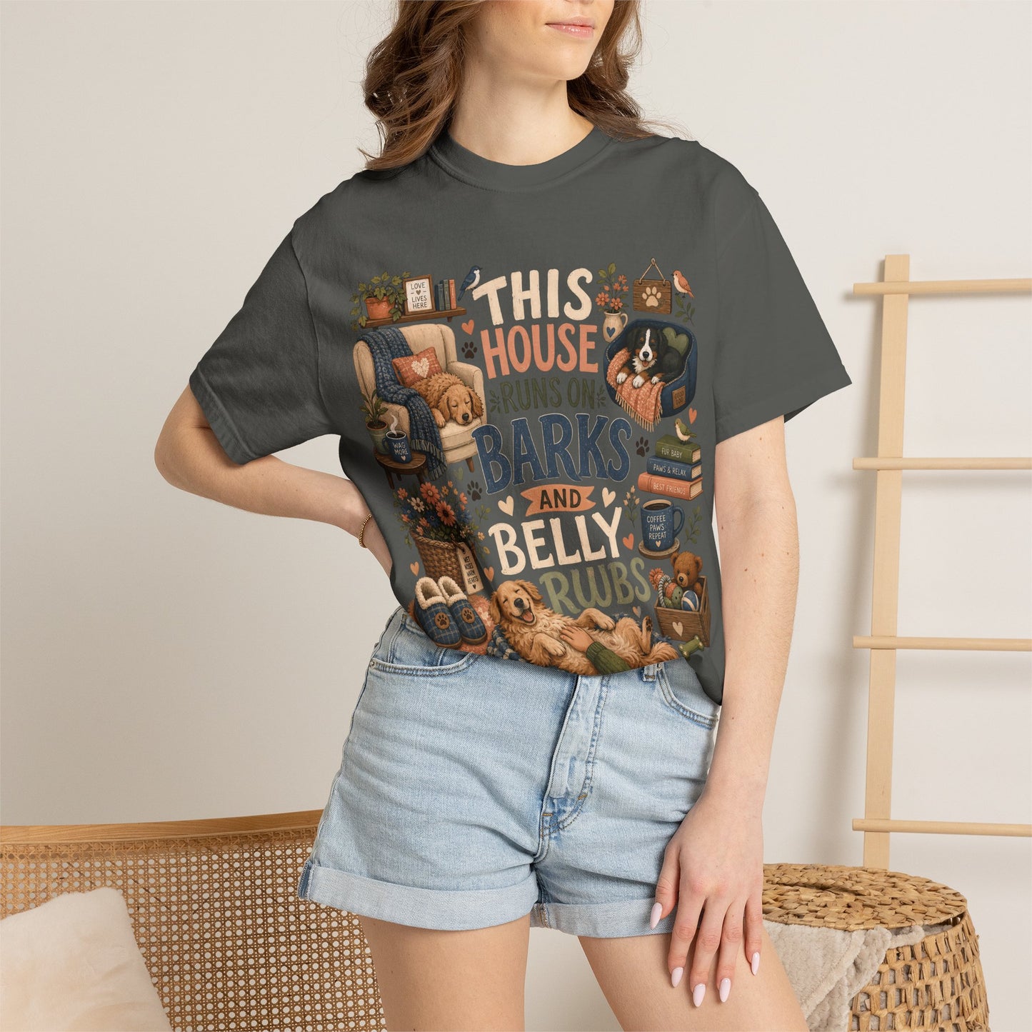 This House Runs on Barks and Belly Rubs T-Shirt Dog Mom