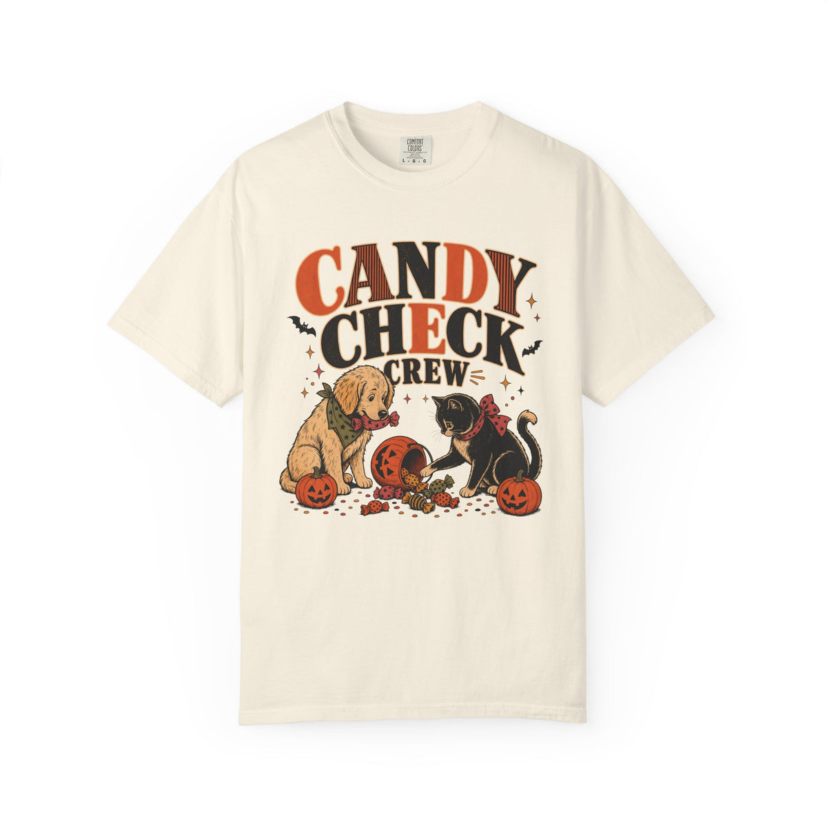 Candy Check Crew Halloween T-Shirt – Funny Dog & Cat Pet Lover Tee