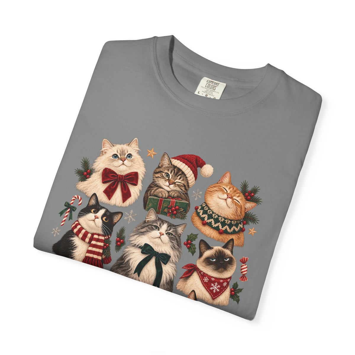 Christmas Cats T-Shirt – Festive Cat Lover & Multi-Cat Family Tee