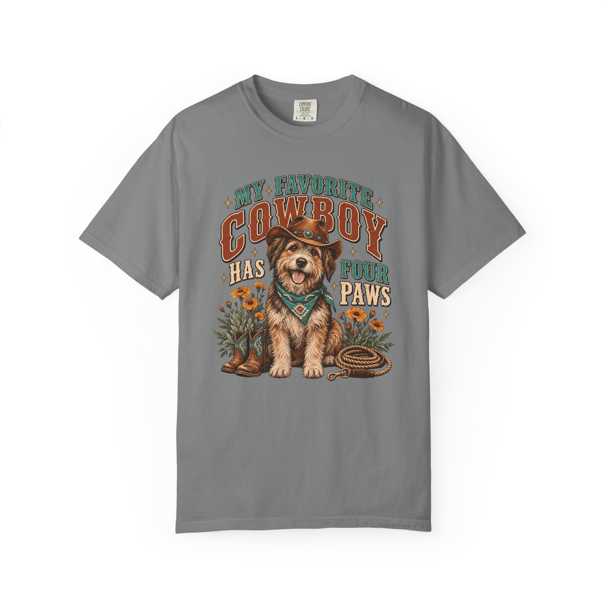 My Favorite Cowboy Has Four Paws T-Shirt – Western Dog Lover Tee