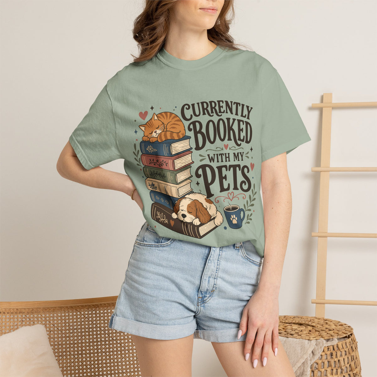 Currently Booked With My Pets Shirt— Cute Pet Lover T-Shirt