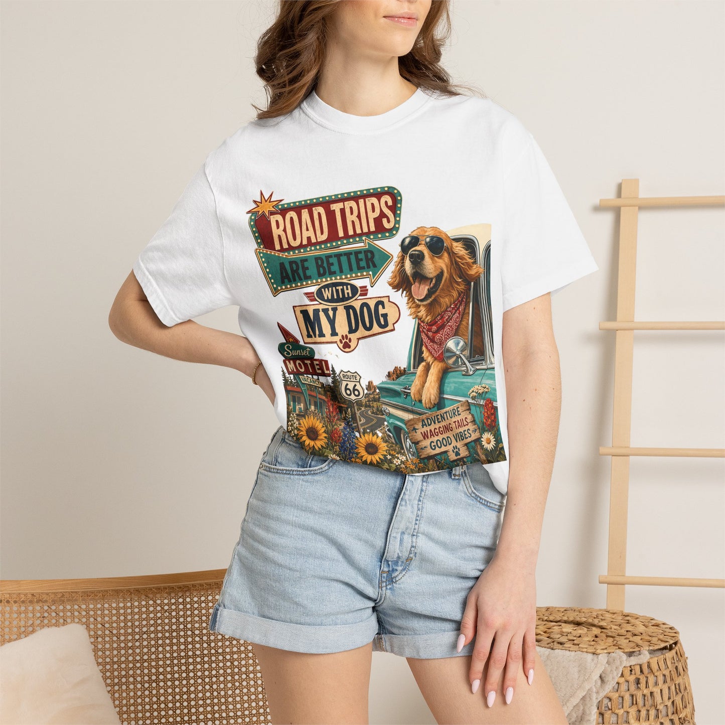 Road Trips Are Better With My Dog — Cute Pet Lover T-Shirt