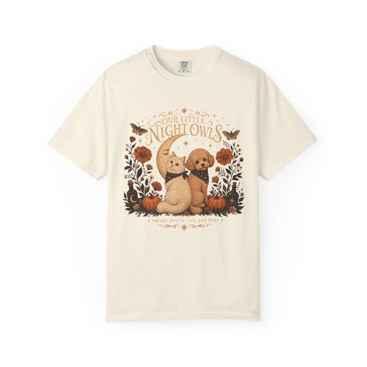 Our Little Night Owls T-Shirt – Funny Dog & Cat Pet Parent Tee