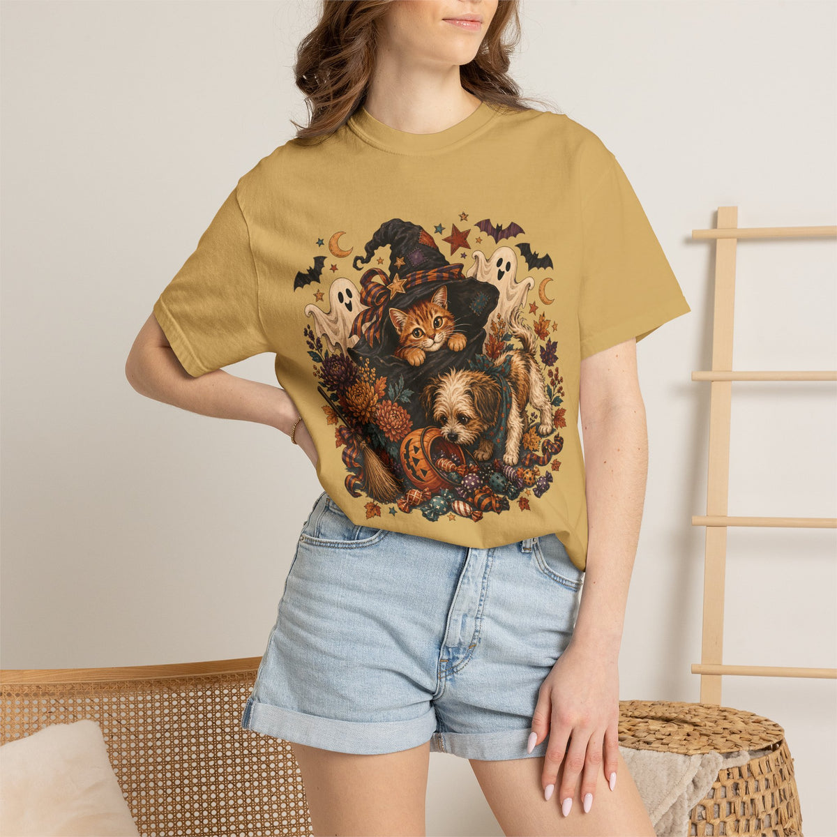Tricks, Treats & Paws – Cute Halloween Dog & Cat T-Shirt