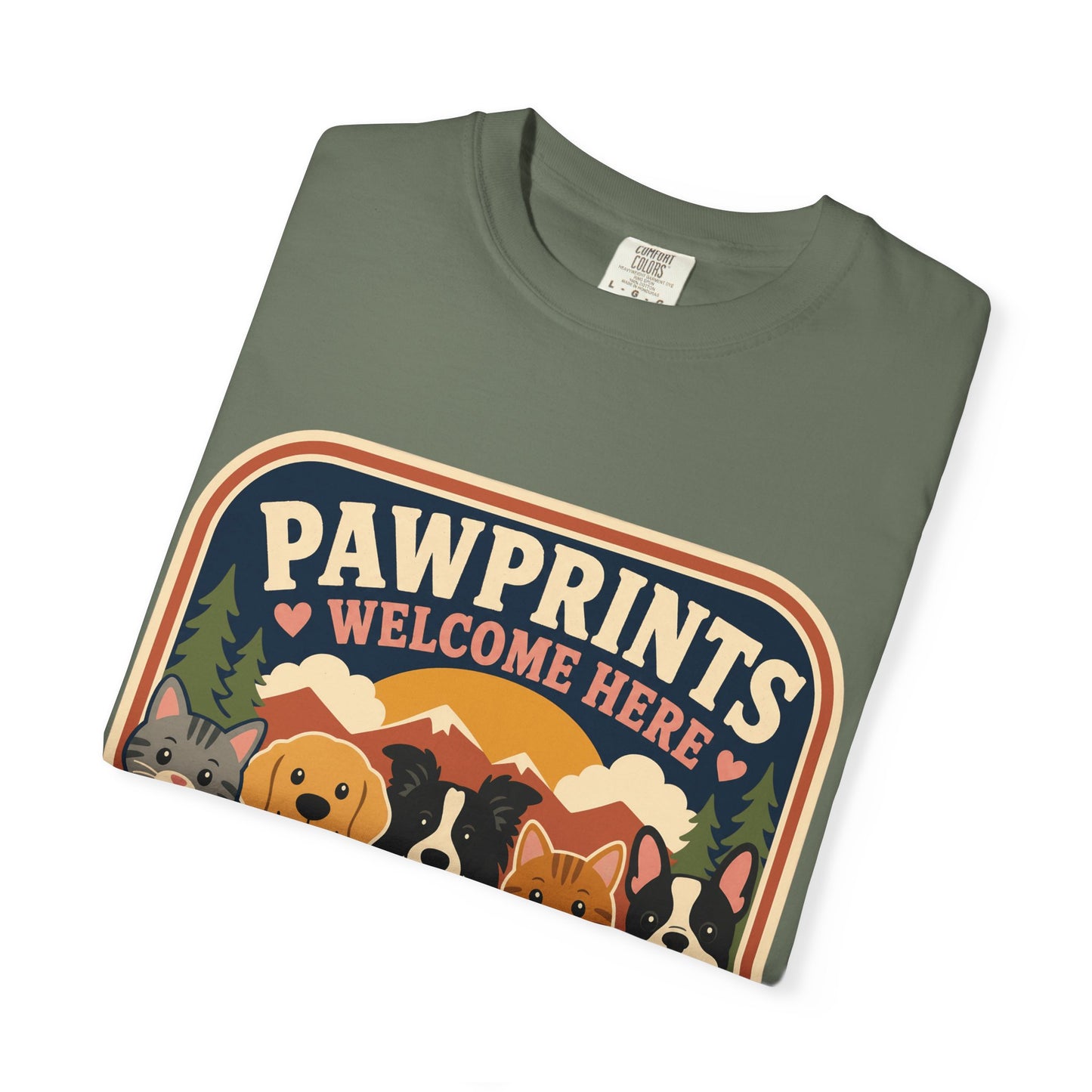Pawprints Welcome Here Pet Lover  — Cute Pet Lover T-Shirt