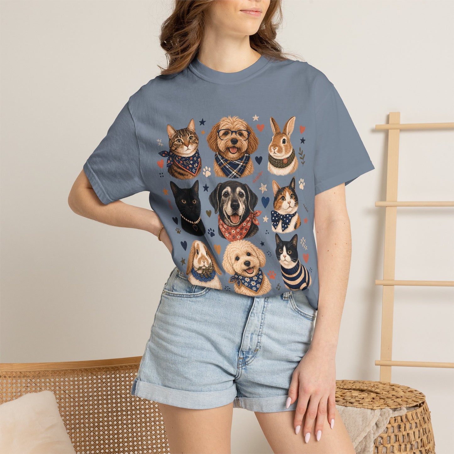 Boutique Pet Portrait Grid T-Shirt