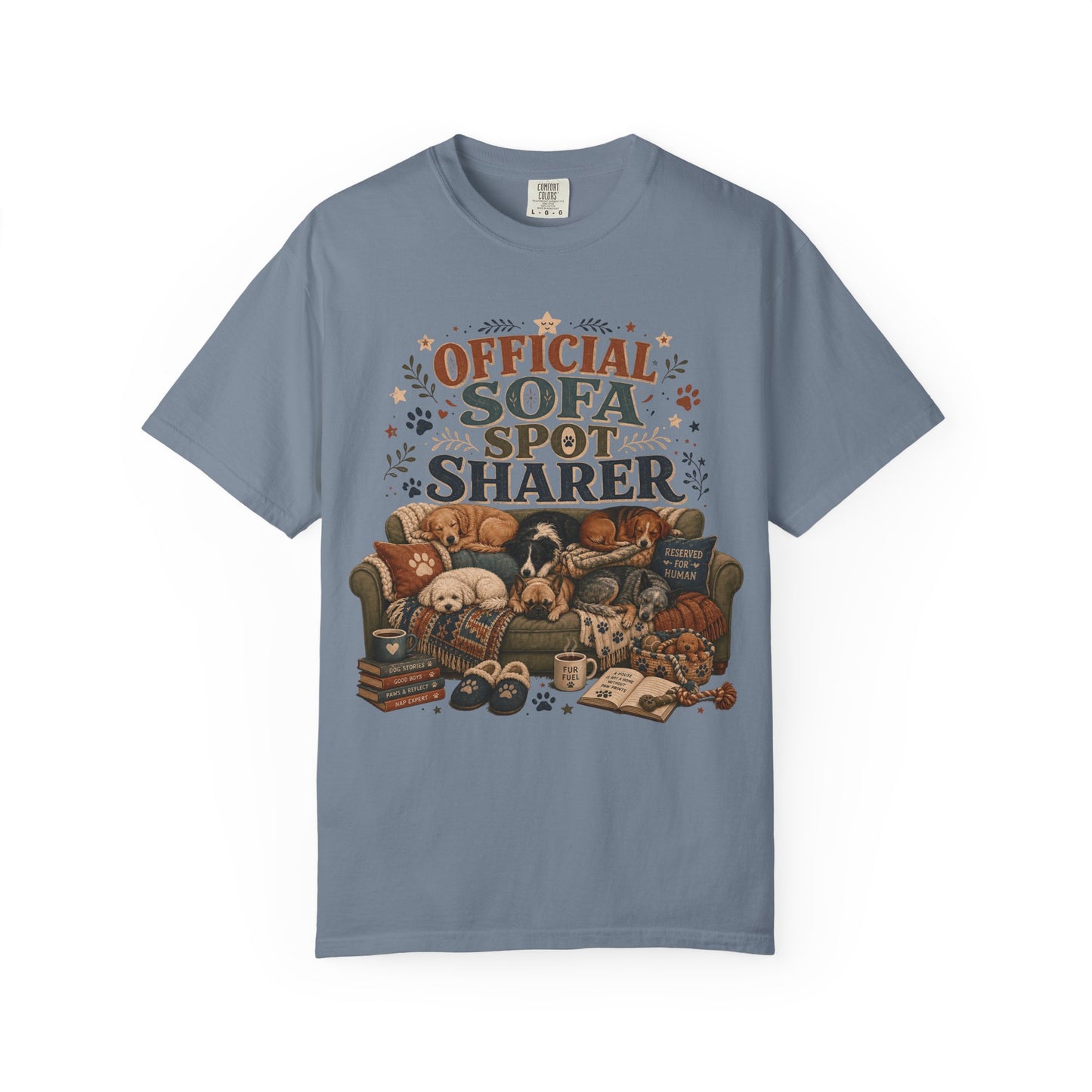 Official Sofa Spot Sharer T-Shirt Dog Mom