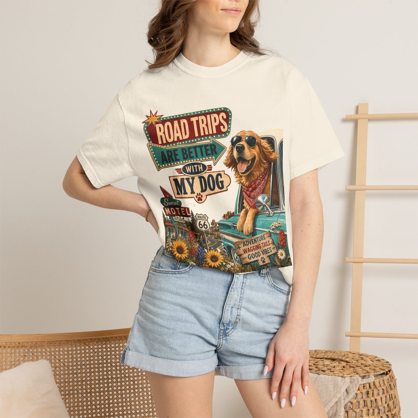 Road Trips Are Better With My Dog — Cute Pet Lover T-Shirt